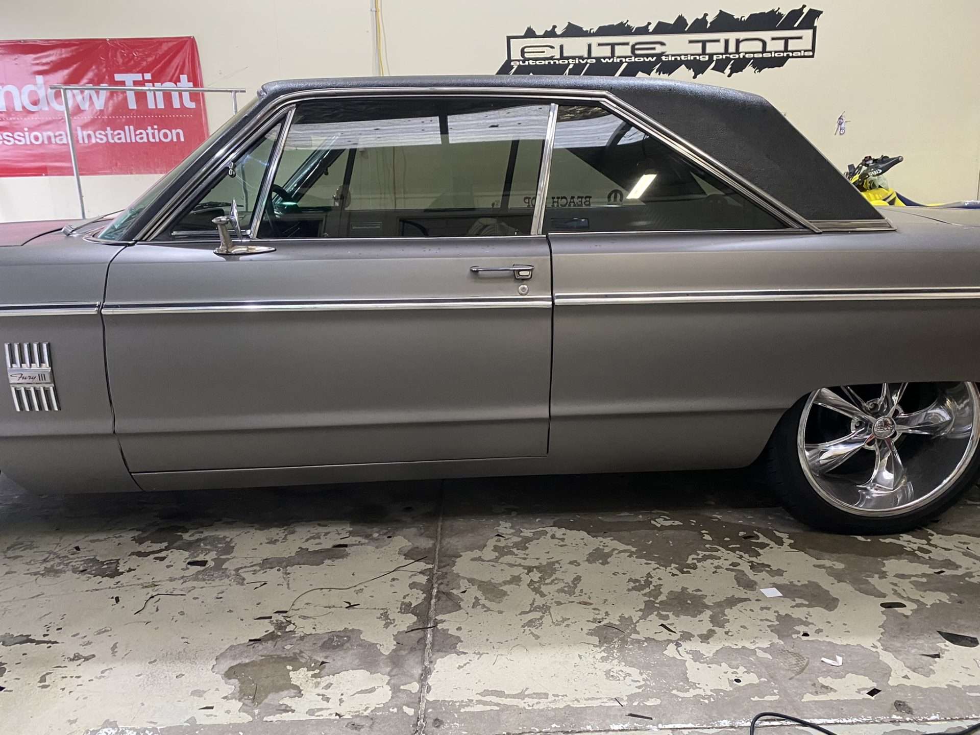 classic car with tinted windows